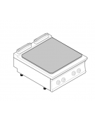 Piano cottura tuttapiastra elettrico - 4 zone cottura, piastra cm 77x68,4 - potenza totale 14Kw trifase - cm 80x90x28h