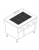 Cucina elettrica trifase -18 kw su vano aperto, 6 piastre quadre basculanti cm 30x30 - cm 120x90x90h