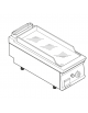 Fry top a gas da banco, 8 kw, piastra liscia cromata, consumo gas 0,84 m³/h - sup. di cottura cm 34,9x69,8  - cm 40x90x28h
