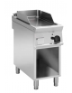 Fry top a gas su vano aperto, 8 kw, piastra liscia, consumo gas 0,84 m³/h - sup. di cottura cm 34,9x69,8  - cm 40x90x90h