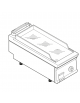 Fry top elett. trifase-6kw da banco, piastra liscia cromata, r. temp. 50÷320 °C - sup. di cottura cm 34,9x69,8  - cm 40x90x28h