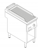 Fry top elettrico trifase- 6 kw su vano aperto, piastra rigata - sup. di cottura cm 34,9x69,8  - cm 40x90x90h