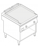 Fry top elettrico trifase- 12 kw su vano aperto, piastra liscia - sup. di cottura cm 74,9x69,8  - cm 80x90x90h