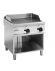 Fry top elettrico trifase - 12kw su vano aperto, 1/3 piastra rigata + 2/3 liscia - cm 80x90x90h