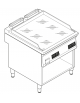 Fry top elettrico trifase -12 kw su vano aperto, piastra liscia cromata, con controllo elettronico - cm 80x90x90h