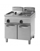 Friggitrice a gas freestanding, 2 vasche pulite con fondo a "V" 17 + 17lt - potenza totale 33 kw - cm tot. 80x90x90h