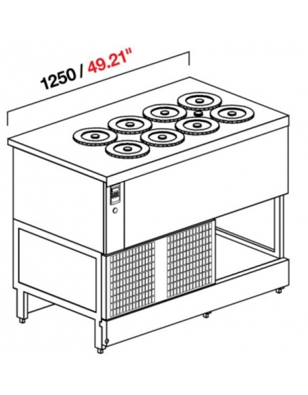 Banco N° 8 Pozzetti gelati A GLICOLE ( Carapine incluse)