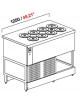 Banco N° 8 Pozzetti gelati A GLICOLE - Motore interno - Refrigerazione statica con glicole - cm 125x72x95h