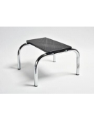 SCALETTA PER LETTINO VISITA MEDICA AD 1 GRADINO - Portata Kg 100 -Pedana in plastica nera antiscivolo-Struttura in acciaio croma