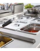 Cuocipasta a gas,1 vasca GN1/1 AISI 316 da 40 litri di capacità - potenza totale 15 kw - cm 40x90x90h