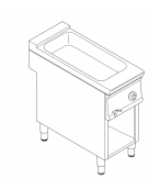 Bagnomaria elettrico da banco trifase - 3kw su vano aperto, 1 vasca AISI 304 - GN1/3 dim. cm 30,8x68,6x16h - cm 40x90x90h Bagnomaria elettrico da banco trifase - 3kw su vano aperto, 1 vasca AISI 304 - GN1/3 dim. cm 30,8x68,6x16h - cm 40x90x90h