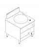Pentola a gas DIRETTA, 1 vasca capacità 150 Lt. cm Ø60xh54 - potenza totale 21kw - cm 80x90x90h