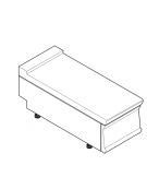 Piano di lavoro neutro da banco, in acciaio inox AISI 304 - senza cassetto - cm 40x90x28h