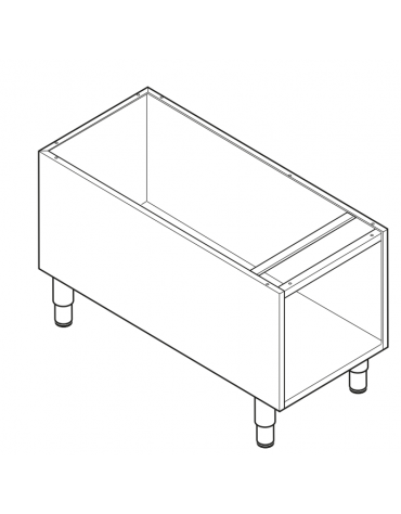 Vano neutro senza porta, senza cassetto, cm vano 33x76,1x39,5h - dim. tot. 40x76,5x57h