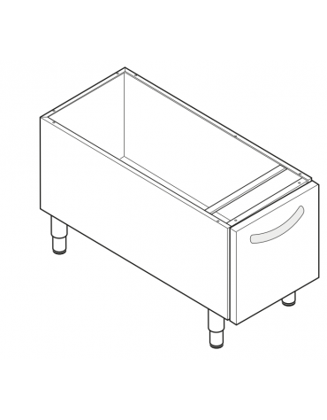 Vano neutro con 1 porta, senza cassetto, cm vano 33x76,1x39,5h - dim. tot. 40x76,5x57h