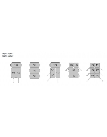 Cuocipasta elettrico 2 vasche capacità 40+40 lt - potenza 8,5+8,5 Kw - cm 80x90x87h