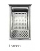 Cuocipasta a gas, 1 vasca capacità 40 lt. cm 40x90x85h