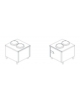 Elemento sollevamento piatti automatico per self-service - A due colonne - cm 80x80x90h - NEUTRO