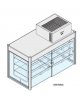 Vetrina refrigerata senza piano di fondo per self service - cm 150x65,3x124 h