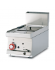 Friggitrice a gas da banco Lt 8 - 1 vasca cm 22x27,5x22h con filtro e coperchio - cm 30x60x28h