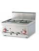 Friggitrice a gas da banco - 2 vasche Lt 8+8 cm 22x27,5x22h con filtro e coperchio - cm 60x60x28h