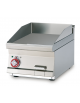 Fry top elettrico trifase-4,5kw da banco, piastra liscia cromata cm 39,5x45, r. temp. 50 a 300 °C - dim. 40x60x28h