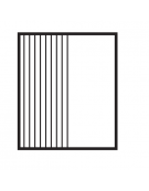 Fry top elettrico trifase-6,75kw da banco, piastra doppia, 1/2 liscia - 1/2 rigata, r. temp. 50 a 300 °C - dim. 60x60x28h