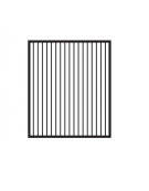 Fry top elettrico trifase-6,75kw da banco, piastra rigata cromata doppia  cm 59,5x45, r. temp. 50 a 300 °C - dim. 60x60x28h