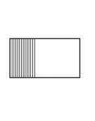 Fry top a gas da banco, 15 kw, piastra 2/3 liscia 1/3 rigata, sup. di cottura cm 99,5x45  - cm 100x60x28h