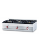 Piano di cottura in acciaio inox CrNi 18/10 AISI 304 a gas 3 fuochi - potenza gas: 27 kW - 23.220 kcal/h - cm 120x60x28h
