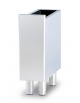 Base neutra per uso professionale in acciaio inox CrNi 18/10 AISI 304, cm 20x48,5x57h
