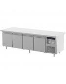 Tavolo refrigerato congelatore BT per pasticceria 4 Porte Dimensioni Cm.260x90x85h