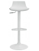 Sgabello in metallo verniciato e polipropilene Elegance - colore bianco o nero - cm 39x34x73/94h
