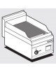 Fry top elettrico monofase-3kw da banco, piastra rigata cromata cm 35,5X55, r. temp. 50 a 300 °C - dim. 40x65x29h