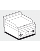Fry top elettrico trifase-6kw da banco, piastra doppia liscia cromata cm 55,5X55, r. temp. 50 a 300 °C - dim. cm 60x65x29h