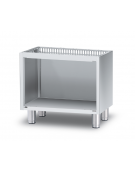 Base neutra a giorno per uso professionale in acciaio inox CrNi 18/10 AISI 304, cm 60x53,5x58h