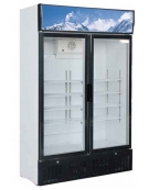 Vetrina frigorifera refrigerata per bevande 2 porte a battente da Lt. 638 - cm 125x55x191,5h