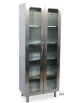 Armadio sala operatoria inox con 2 ante a vetro e 3 ripiani inox - cm 100x58x197h