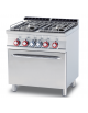 Cucina a gas 4 fuochi su forno a gas statico, camera cm 67x55x34h, 1 griglia - cm 80x70,5x90h