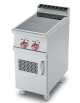 Piano di cottura ad induzione trifase-10kw, in acciaio inox CrNi 18/10 AISI 304 , 2 zone di cottura - cm 40x70,5x90h