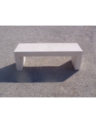 PANCHINA RETTANGOLARE MONOBLOCCO IN CEMENTO CALCESTRUZZO SPESSORE 17 CM - COLORE BIANCO PIETRA - CM 170X50X50H