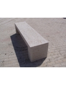 PANCHINA LINEARE RETTANGOLARE MONOBLOCCO IN CEMENTO - COLORE GRIGIO TRAVERTINO - CM 100X50X50H - Conforme CAM