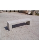 PANCHINA LINEARE RETTANGOLARE MONOBLOCCO IN CEMENTO - COLORE GRIGIO TRAVERTINO - CM 100X50X50H