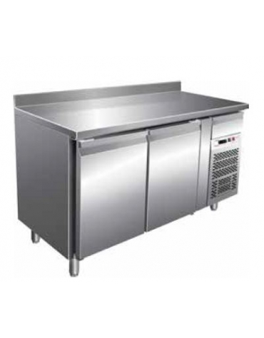 Tavolo refrigerato con alzatina 2 Porte cm. 136x60x85h