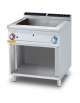 Bagnomaria a gas su mobile a giorno, in acciaio inox CrNi 18/10 AISI 304, 1 vasca GN2/1, rubinetto carico acqua - cm 80x70,5x90h