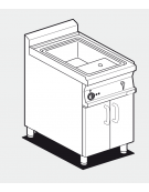 Cuocipasta elettrico su mobile trifase, 1 vasca cm 51x30,7x32,7h, 40 lt. carico acqua automatico - cm 60x70,5x90h