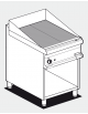 Fry top a gas su mobile a giorno10,5 kw, piastra doppia rigata cromata - piastra cm 56x51  - dim. 60x70,5x90h