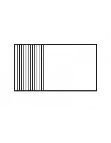 Fry top elett. trifase-16,65kw su mobile a giorno piastra 2/3 liscia, 1/3 rigata cm 116x51, 3 zone di cott - cm 120x70,5x90h