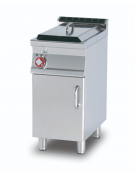 Friggitrice elettrica su mobile, trifase-15,9kw - 1 vasca cm 31x34x33h con filtro e coperchio -  18Lt. - cm 40x70,5x90h