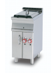 Friggitrice a gas su mobile - 2 vasche Lt 8+8 da cm 15x35x36h con filtro e coperchio - cm 40x70,5x90h